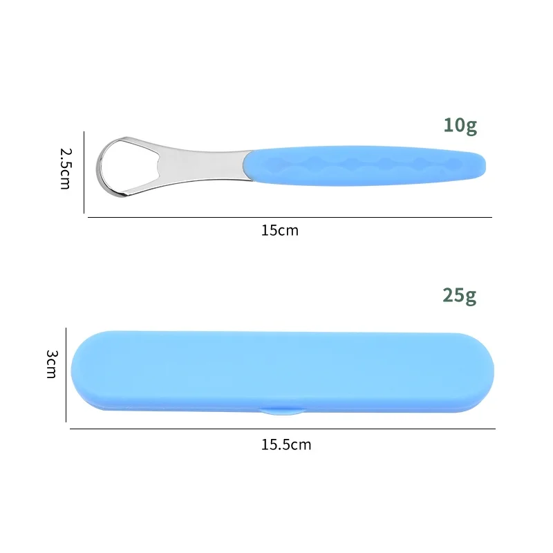 Factory wholesale low price Multifunctional Stainless steel Tongue Scraper Cleaner with Custom logo