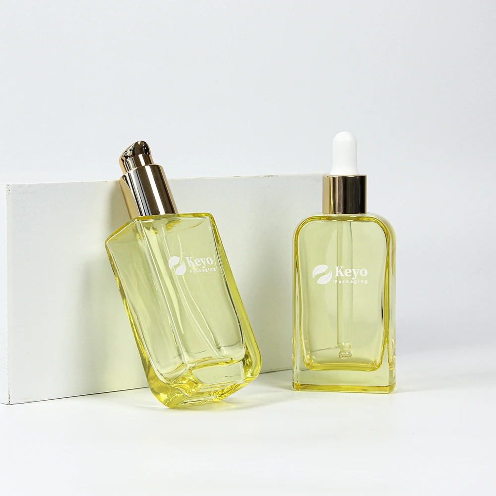 30ml 50ml High quality Cosmetic Skincare transparent clear Spray Pump Dropper for Essential Oil Glass  Bottle