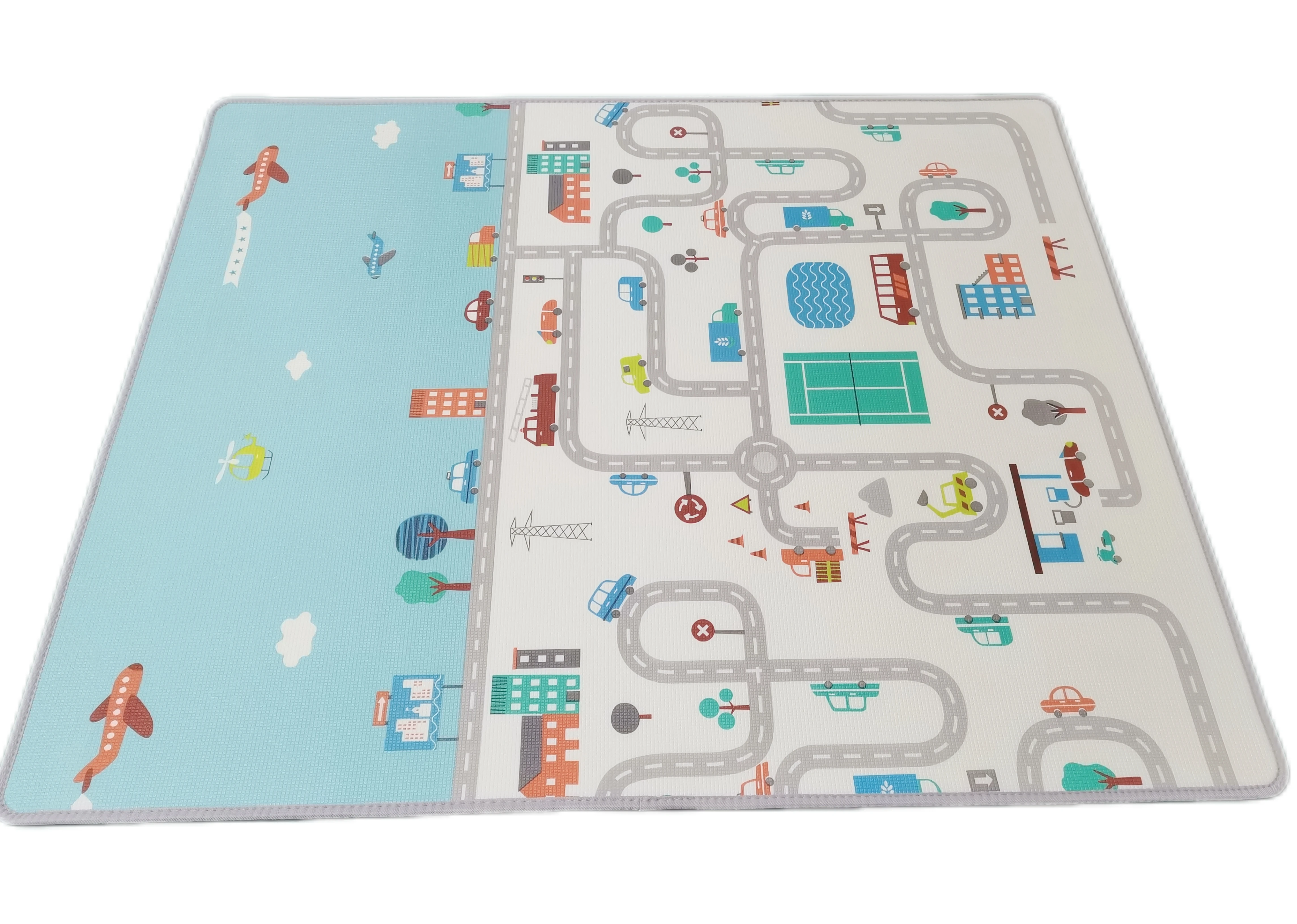 HS Extra Large Size Roll type Children Double Sided Non-Toxic Educational Toy Floor Pad Carpet Xpe Foam Baby Crawling Play Mat