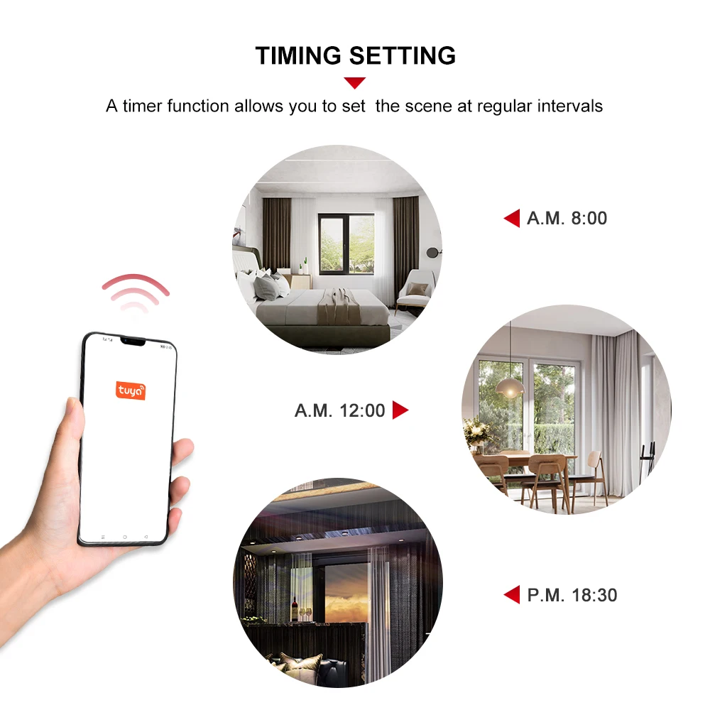 Venetian Motorized Home Theatre Aluminum Tuya Smart DC Rail Electric Intelligent Curtain Motor Control System