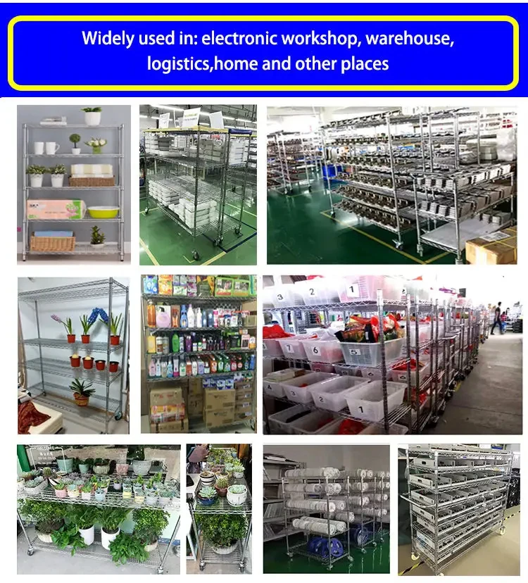 High Quality Chrome Security Shelving Lock Wire Shelf for Cleanroom and Industrial Semi Conductor
