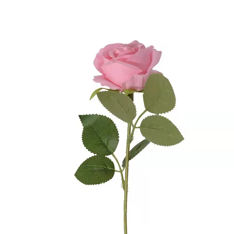 YIWAN wholesale cheap single High branch big rose Camellia silk flowers Artificial Flowers Handmade decoration for wedding