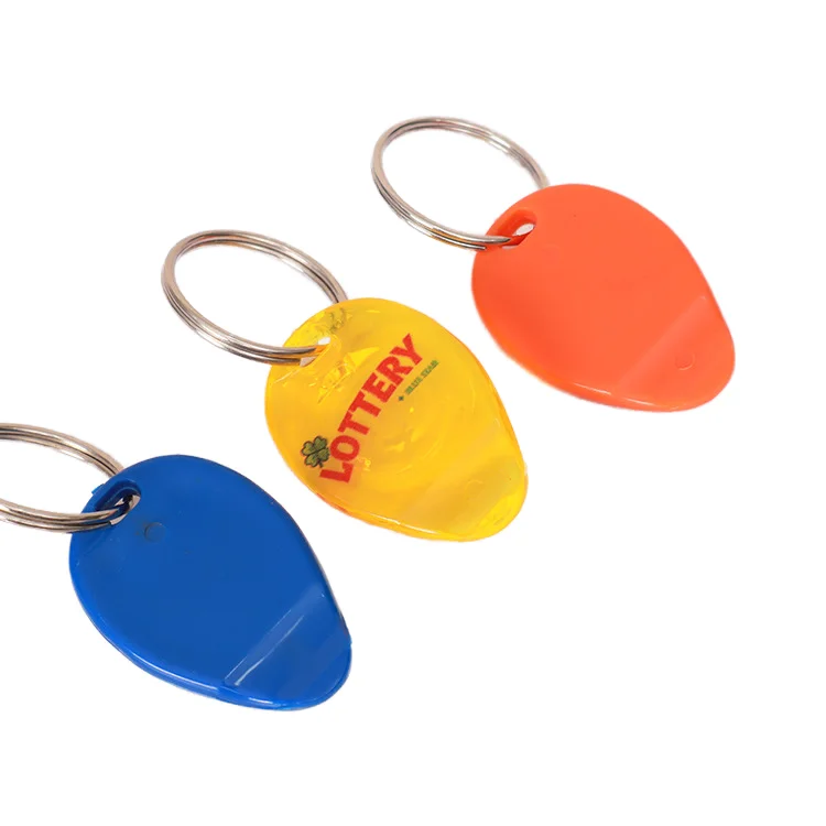 Customized promotional keychains & carabiners logo ABS Plastic Keychain For Scraping lottery tickets