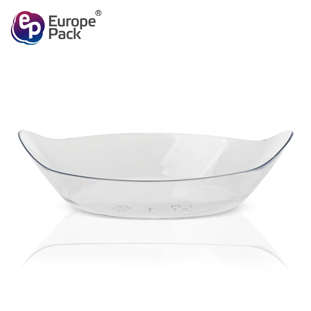 Boat Shape Dishes the clear design allows for easy visibility of the food inside while also giving an elegant look