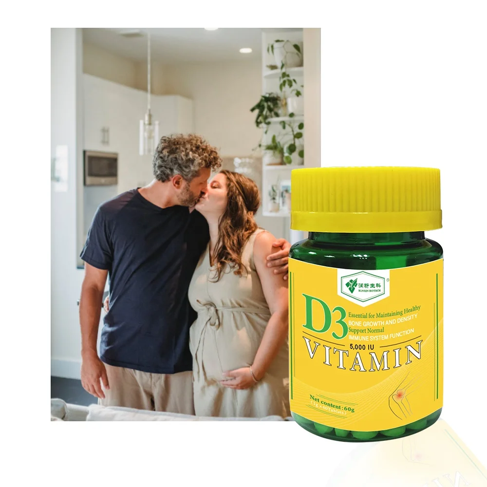 ODM dietary supplements 5000IU 10000IU Vitamin D3 Calcium Tablet Vitamin D3 Tablets for Bone Health