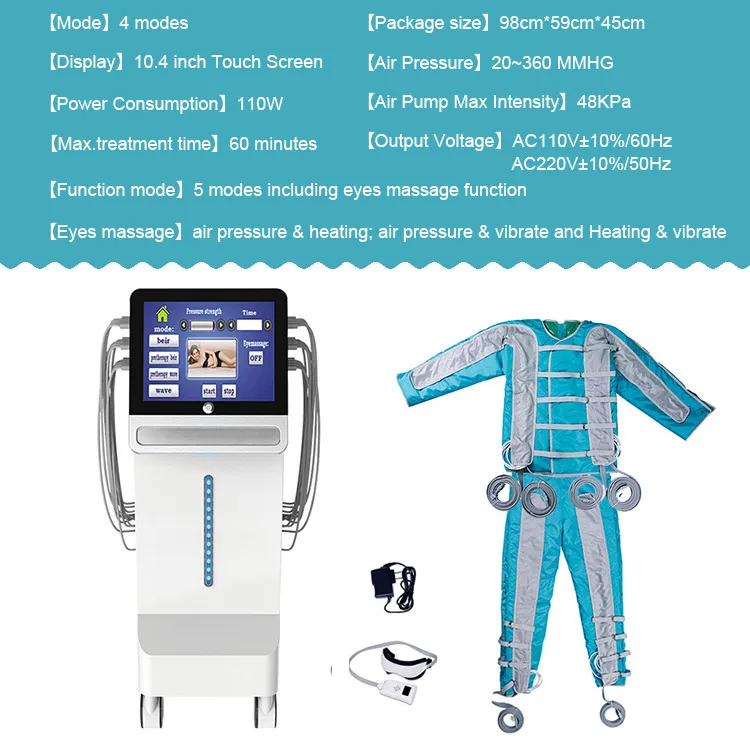 professional pressotherapy machine 3 in 1 air presset lymphatic drainage machine 2024