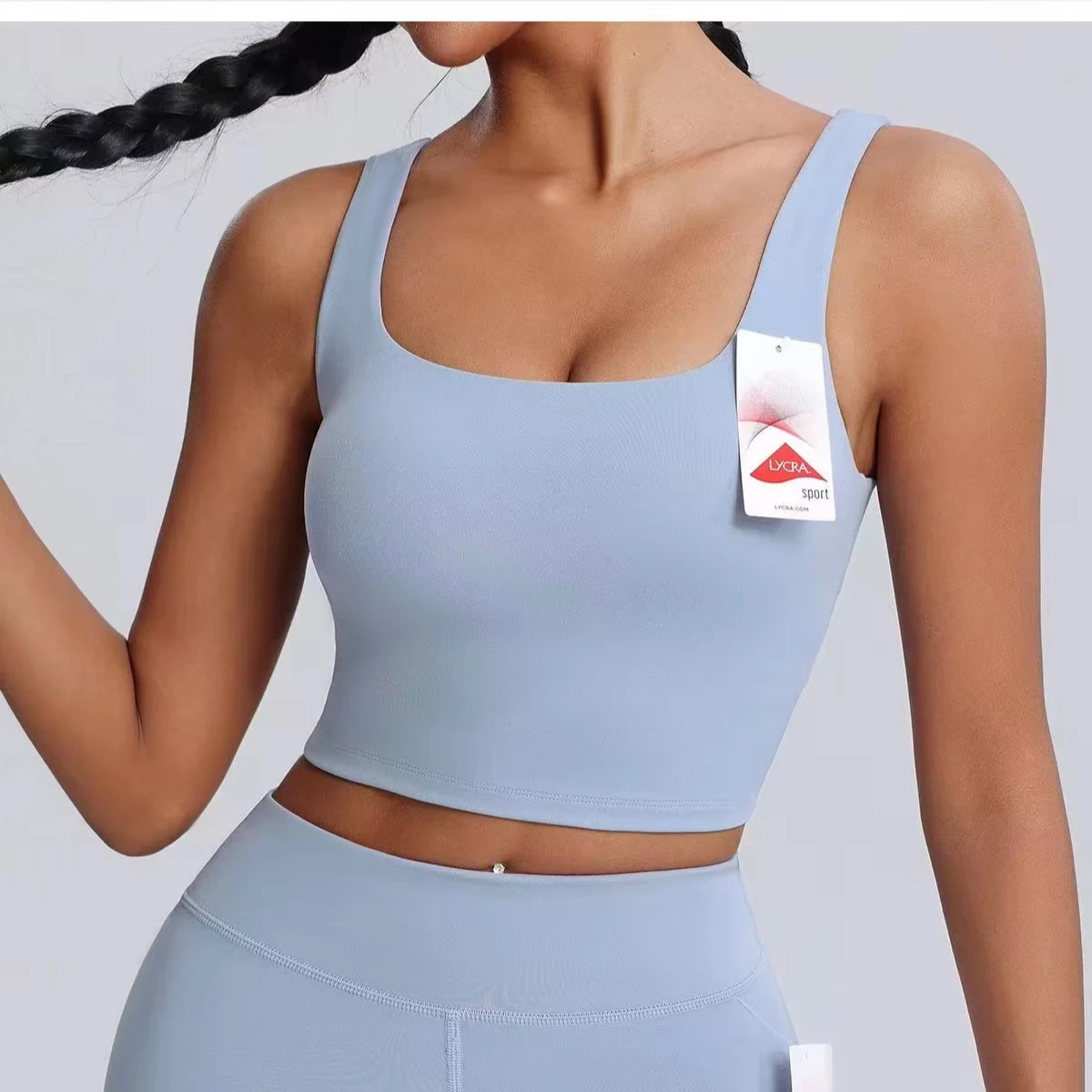 Custom Lulu High-End Quick Dry Sports Bra Soft Workout Tops Women Gym Fitness Yoga Skin- friendly Spandex Fabric Plus Size