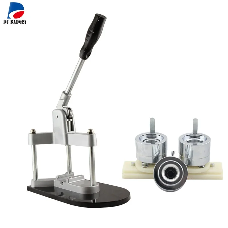Factory direct sales triangle style button maker including 25mm plastic mold slide for badge making machine