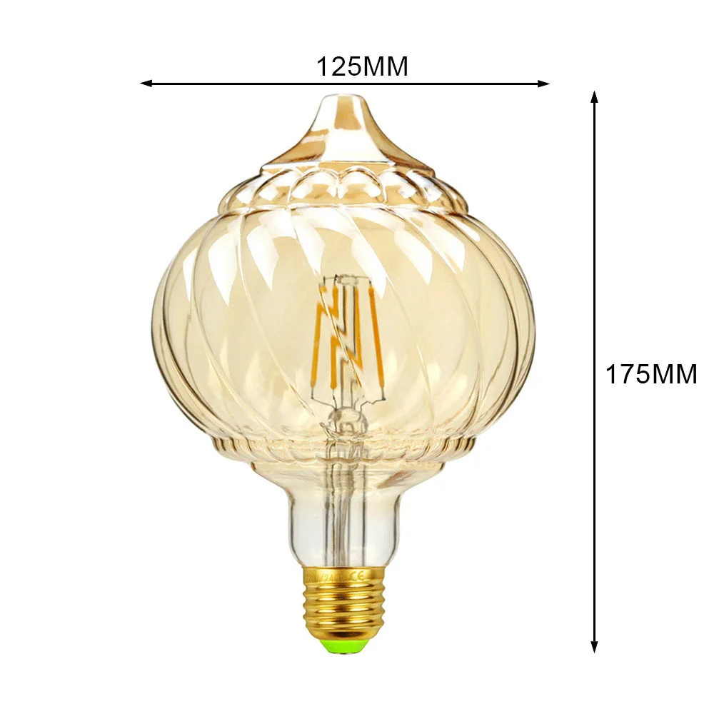  Antique style Lamp Light E27 Bulb Clear or Amber glass Home Decorative LED Filament