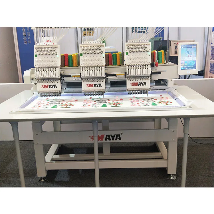 Factory Direct Sales Multi-function Industrial Maya Three-head Type Embroidery Machine Computerized Brother