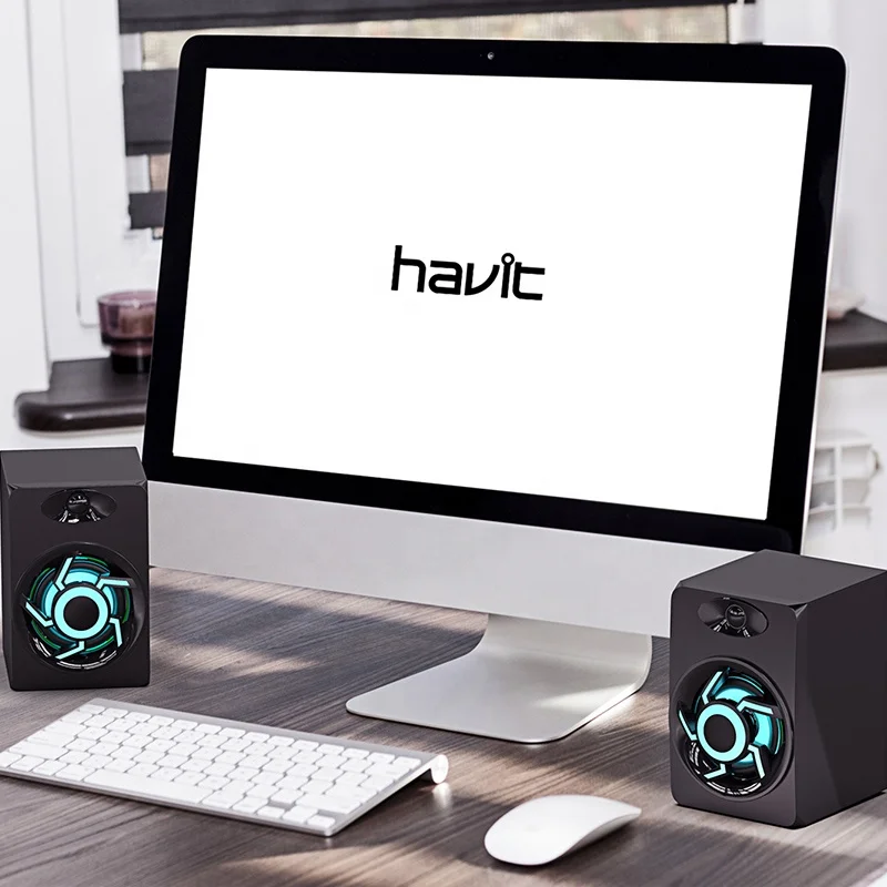Sk706 Havit Hifi Lampe Lautsprecher Usb 2.0 Pc Gaming Led Lights Bass Speaker Audio With Amplifier