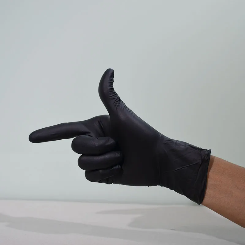 Free Samples Disposable Nitrile  Examination  Glovees in Malaysia black nitrile disposable glovees