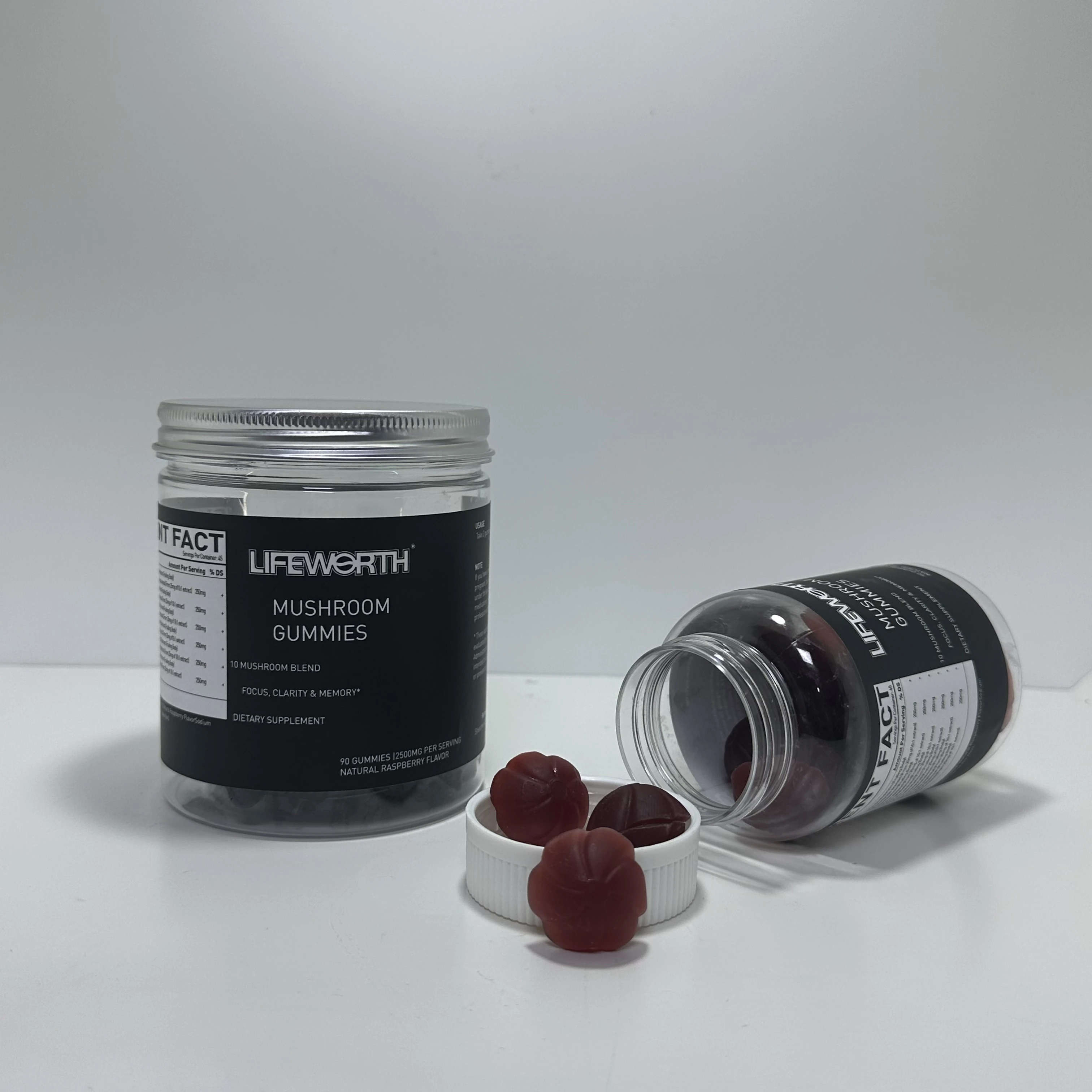 10 в 1 смесь грибов LIFEWORTH добавка жевательной резинки OEM льва грива с хвостом индейки Рейши Чага Кордицепс майтаке