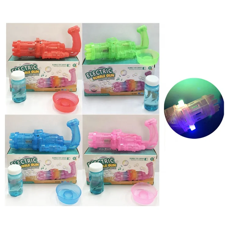 Good Selling 8 Hole Electric Gatling Bubble Machine Cool Toy Bubble Gun For Kids