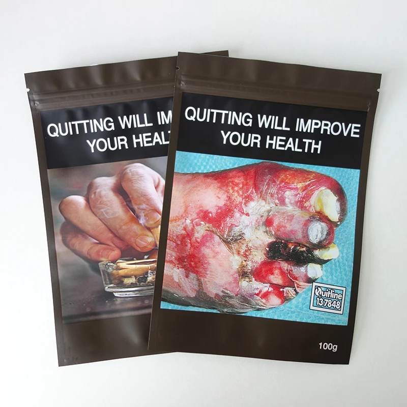 OEM service design printed plastic tobacco pouches smell proof mylar bag package tobacco chewing tobacco with zip lock