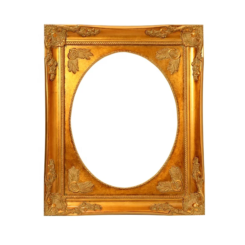 High Quality Gold Picture Frame Baroque Photo Frame Antique Wood Art Frames