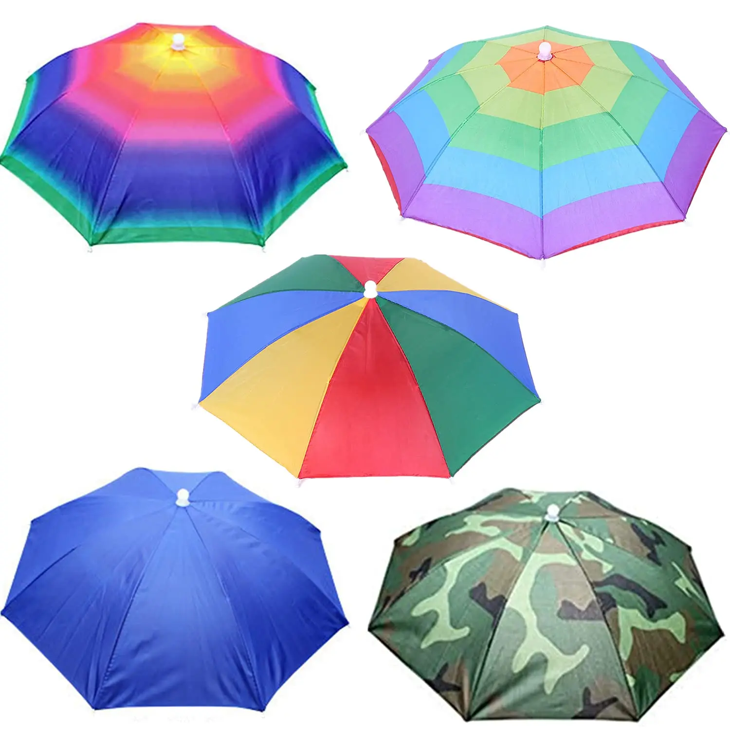 Outdoor Sport Foldable Fishing Umbrella Hat Cap Fish Caps Summer Sun protection in Garden