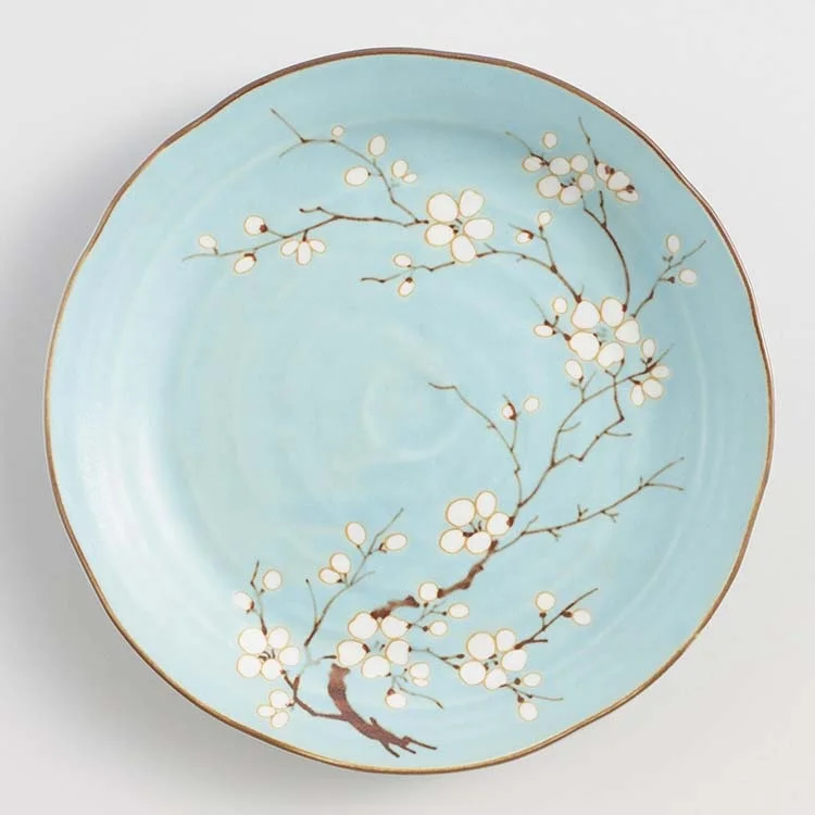 Royal Blue Flower  Fine Bone China Dinnerware Set for 6 people