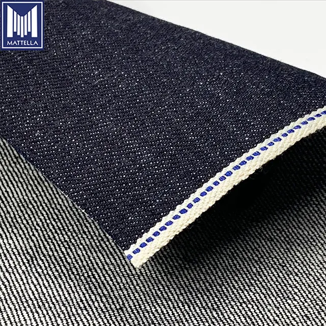 14oz raw selvedge fabric roll 100% cotton indigo for denim boot cut jeans japanese