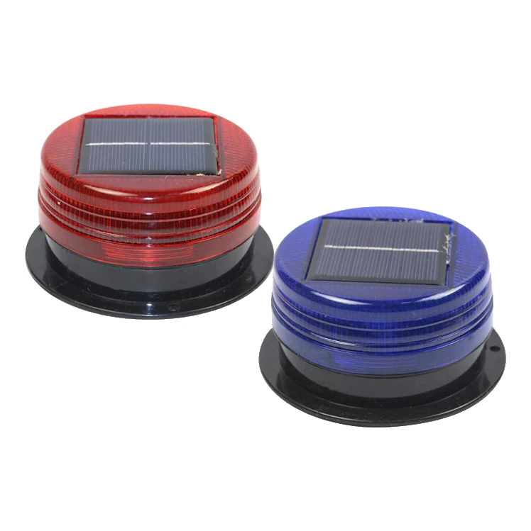 
The best selling high quality solar red and blue flashing traffic warning lights LED flashing lights  (1600201949861)