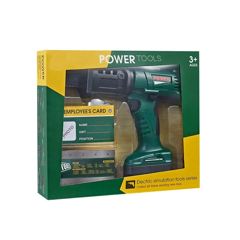 Top sale electric simulation power tools children role play repair toy tool set