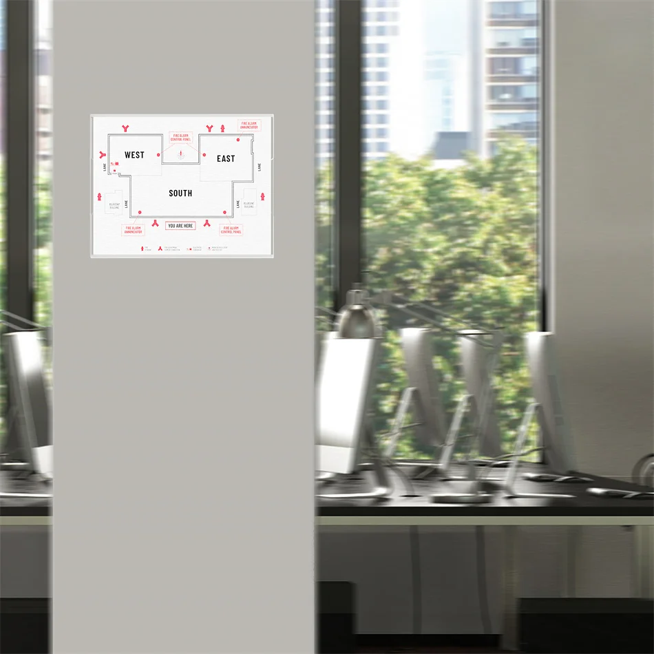 (6pack)8.5*11 inches Clear Sign Holder Double-Side Meun Ad Frame Ticket Frame Holders With 3M Tapes For Cafes,Restaurant