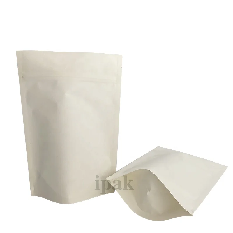 Eco Friendly Custom Recycle Biodegradable Kraft Paper Coffee Packaging Stand up Compostable Packaging Pouch Bag With Valve