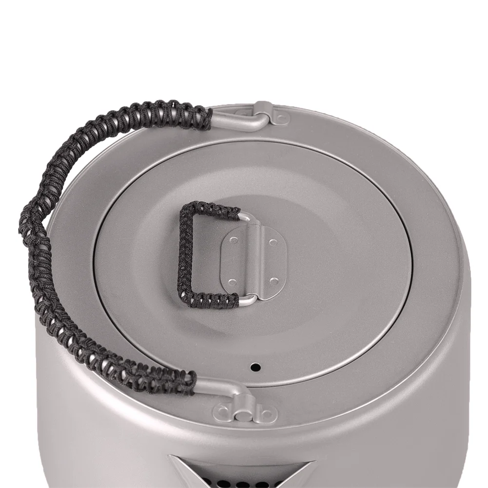 
1.4L/49fl oz camping titanium water kettle with filter with handle 