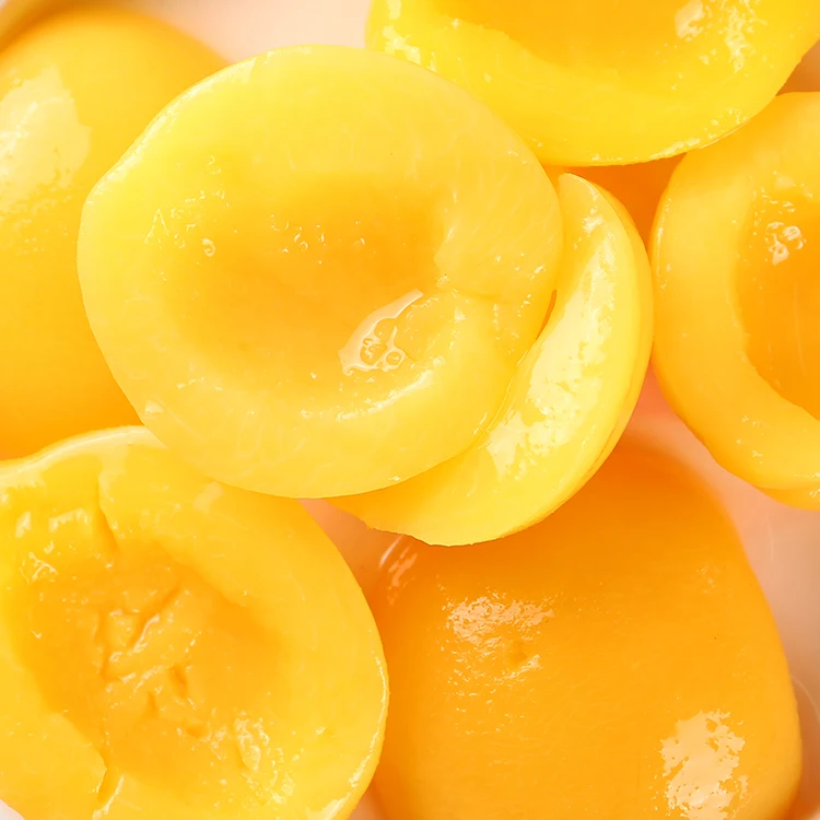 425 г консервированных половинок персика консервированный желтый персик в сиропе западные десерты и напитки материалы