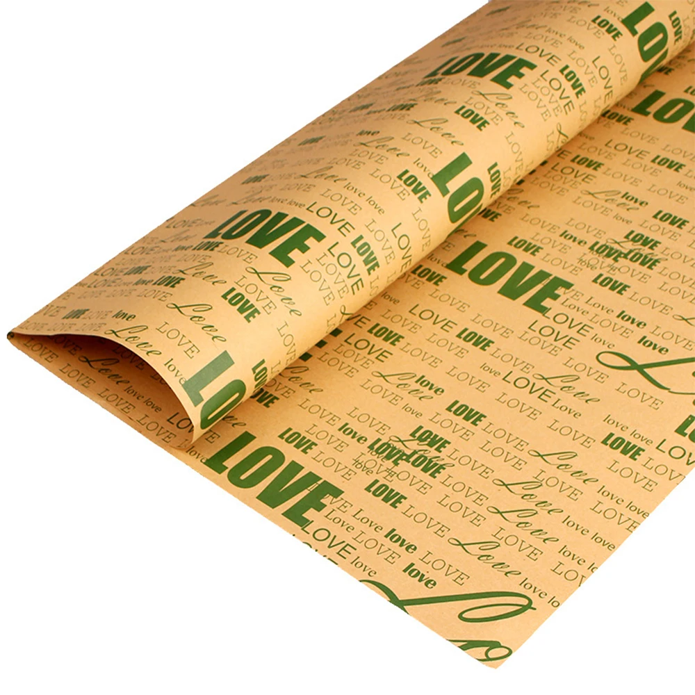 INUNION New Design printing newspaper kraft wrapping paper craft flower wrapping paper for flowers