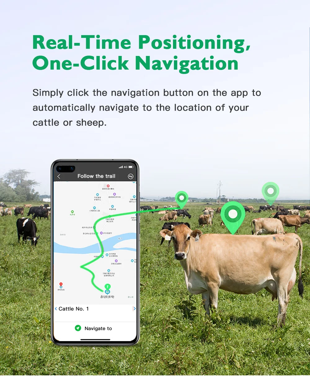 10000mAh Anti-theft IP67 Waterpoof Solar Cattle Animal GPS Tracking Device For Cow