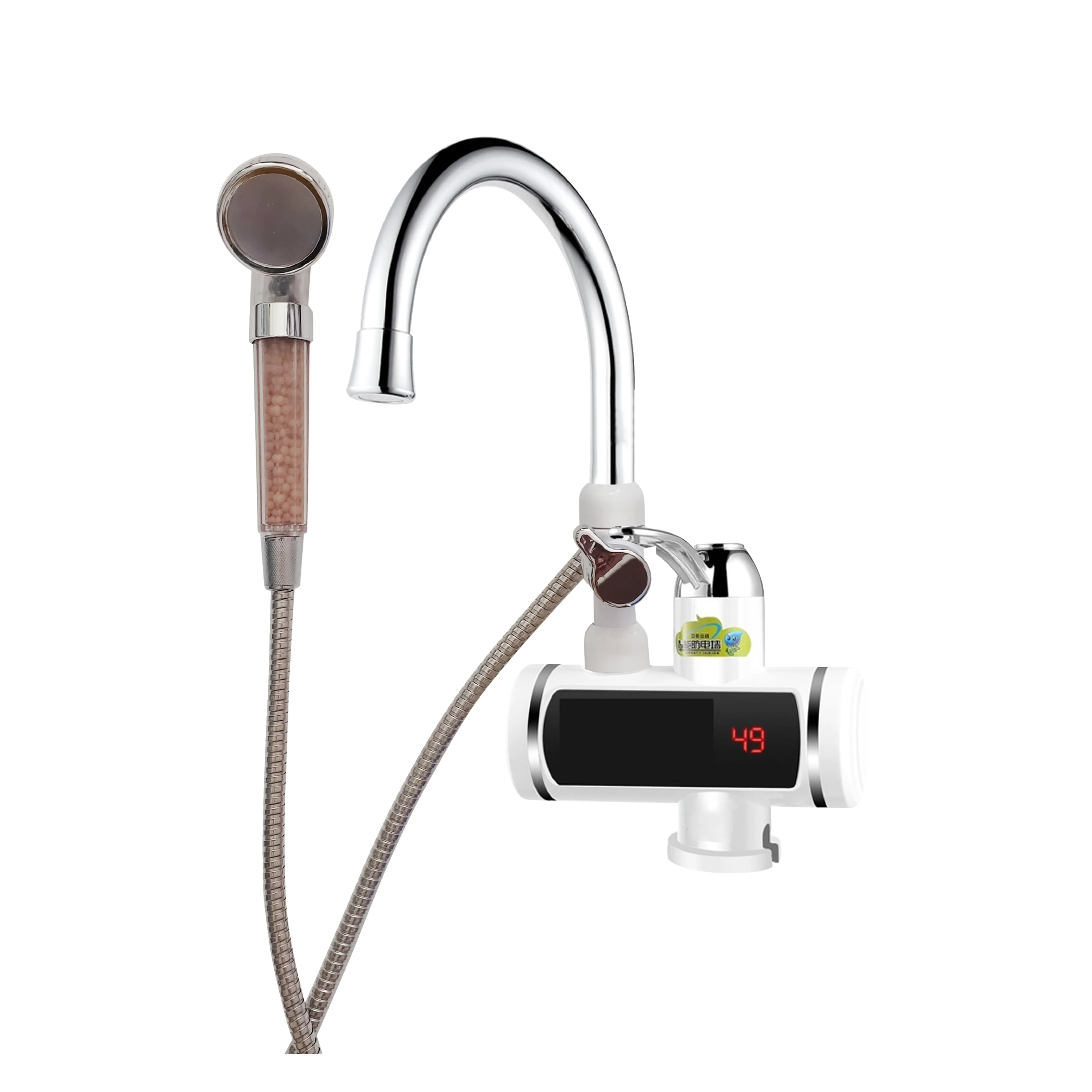 
GF18KX+ instant electric shower heating hot water faucet heater tap with shower for kitchen or bathroom 