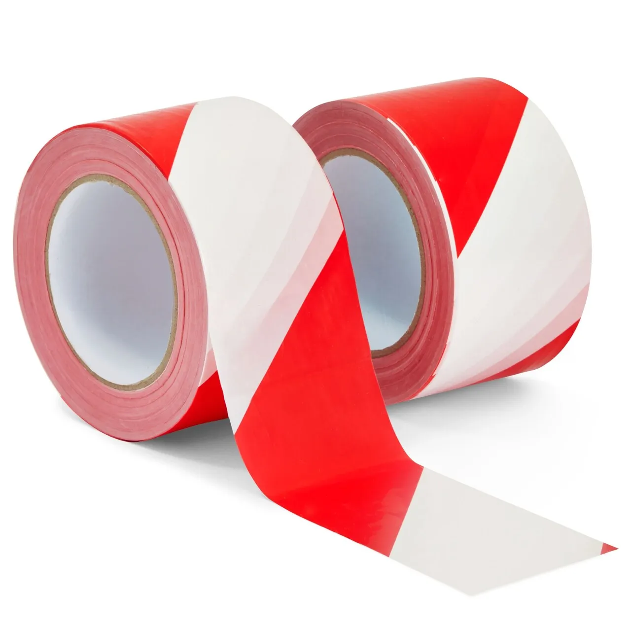 MANCAI Factory Price Sign Tape Warning Roll of Non-Adhesive Beacon Tape 100 Mx 80 mm Red and White Barrier Beacon Tape