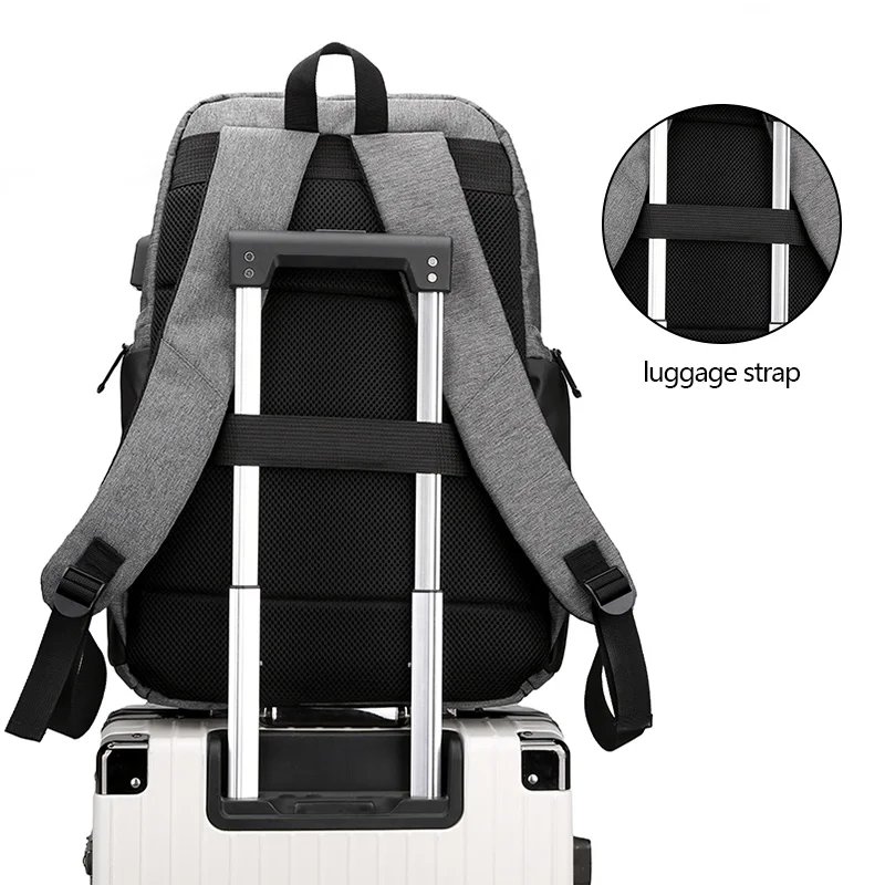 Custom logo 2022 mochila men business waterproof backbag black anti theft usb smart travel bagpack laptop back bag pack backpack