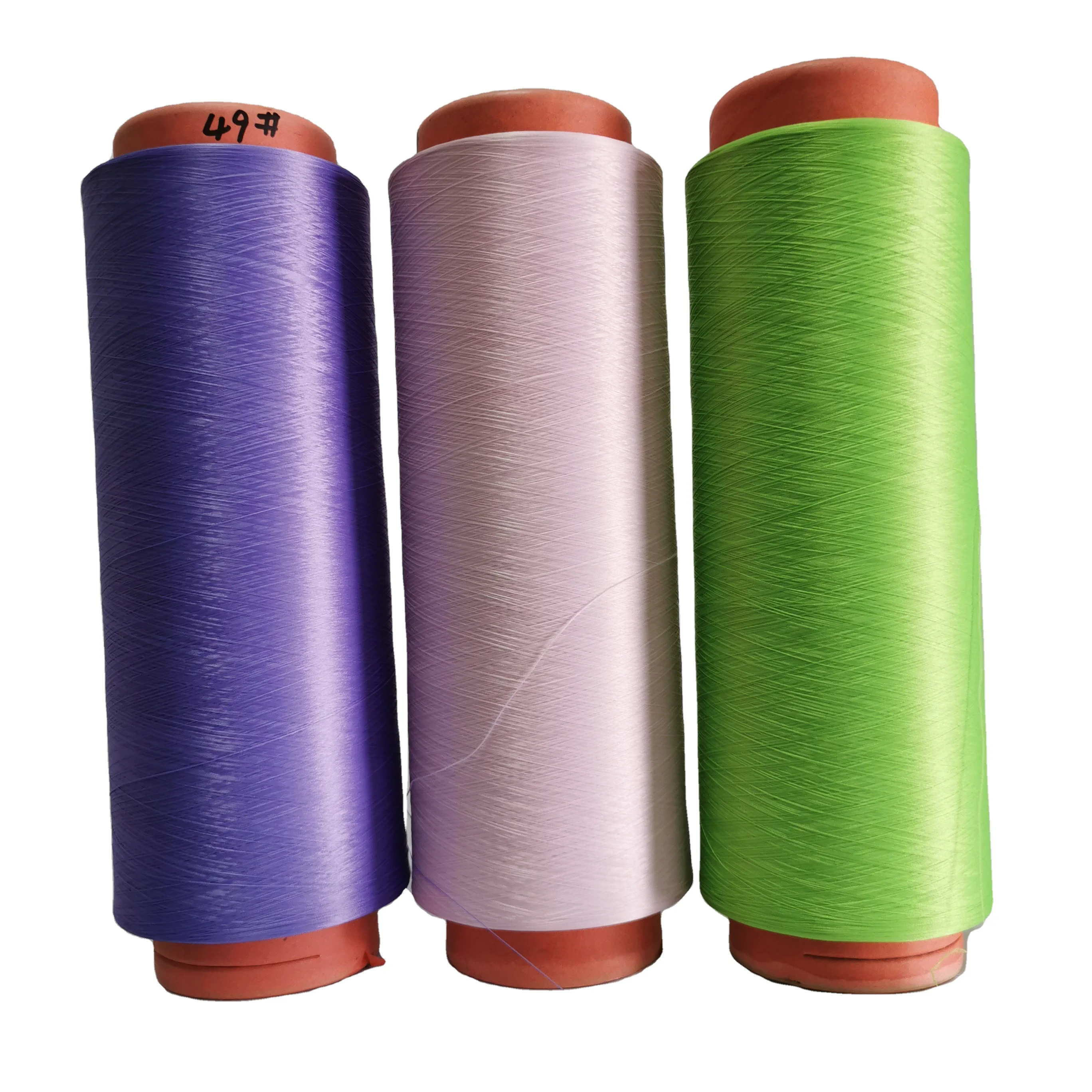 DTY 75D/36F red 1000 hours Grade 4  High colorfastness UV protection dope dyed SD NIM polyester Color knitting Yarn for t shirt