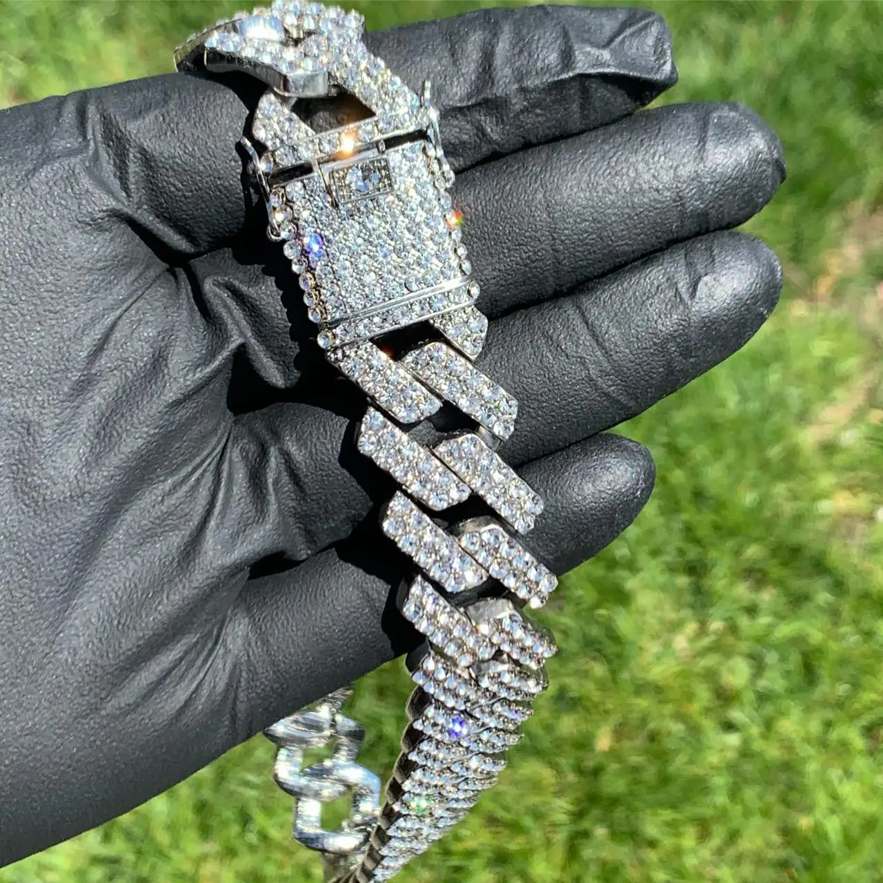 19 mm Hip Hop Iced Out Miami cuban link chain cuban link cuban necklace MOQ 1PCS