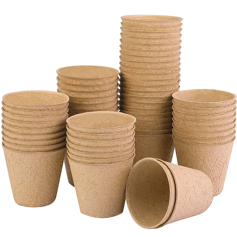 Paper Seedling Cup Eco Friendly Planting Cup for Seeds Paper Pulp Peat Pot Organic Germination Starter Pots
