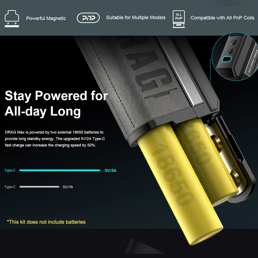 Voopoo низкая цена DRAG MAX Vape Kit 177W 18650 Pod Mod VOOPOO высокое