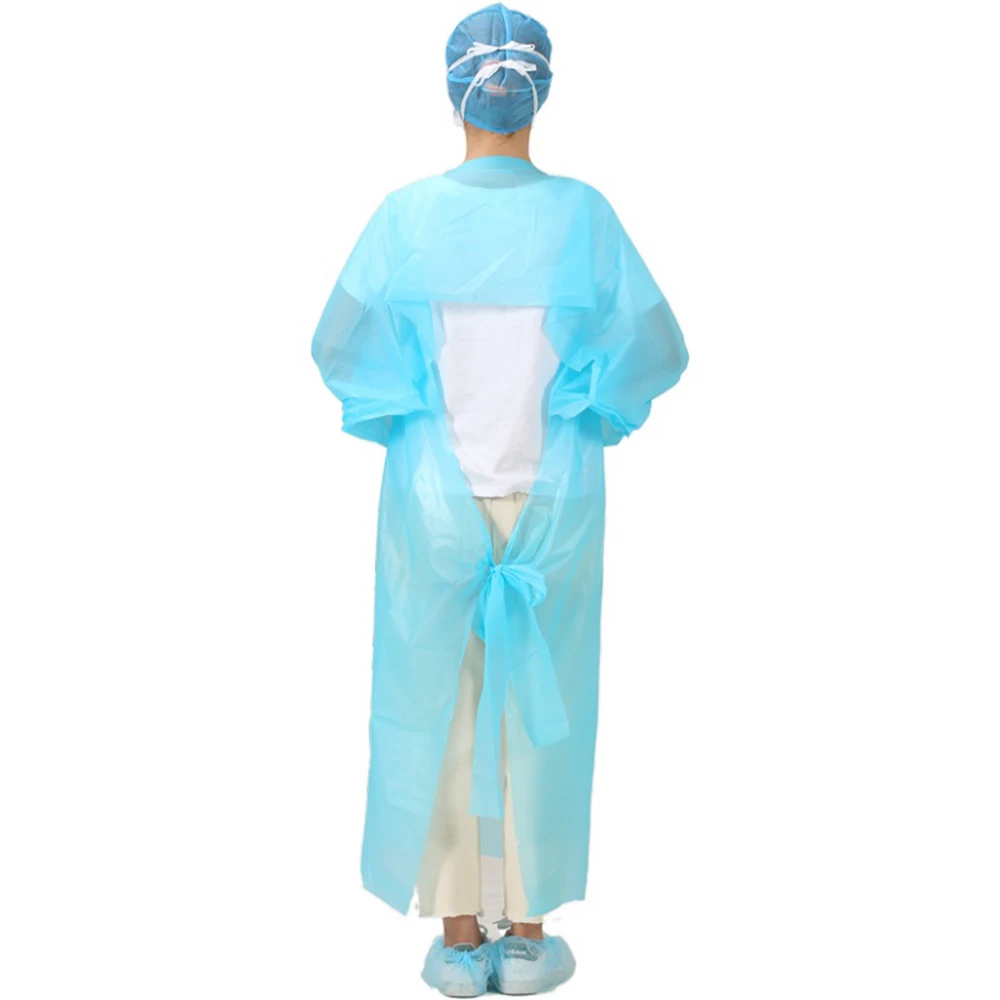 Eco-friendly CPE Apron Disposable with Sleeves Waterproof Plastic Gown