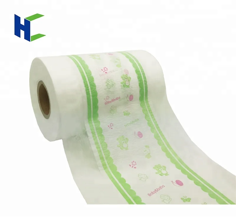 Воздухопроницаемая пленка с принтом, рулон фоновой пленки, Полиэтиленовая ламинированная пленка для гигиенических детских подгузников
