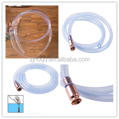 Self Priming 1.8M Metre Jiggle Siphon Drainer Pump Hose Fuel Petrol Water Fluid Shaker Siphon