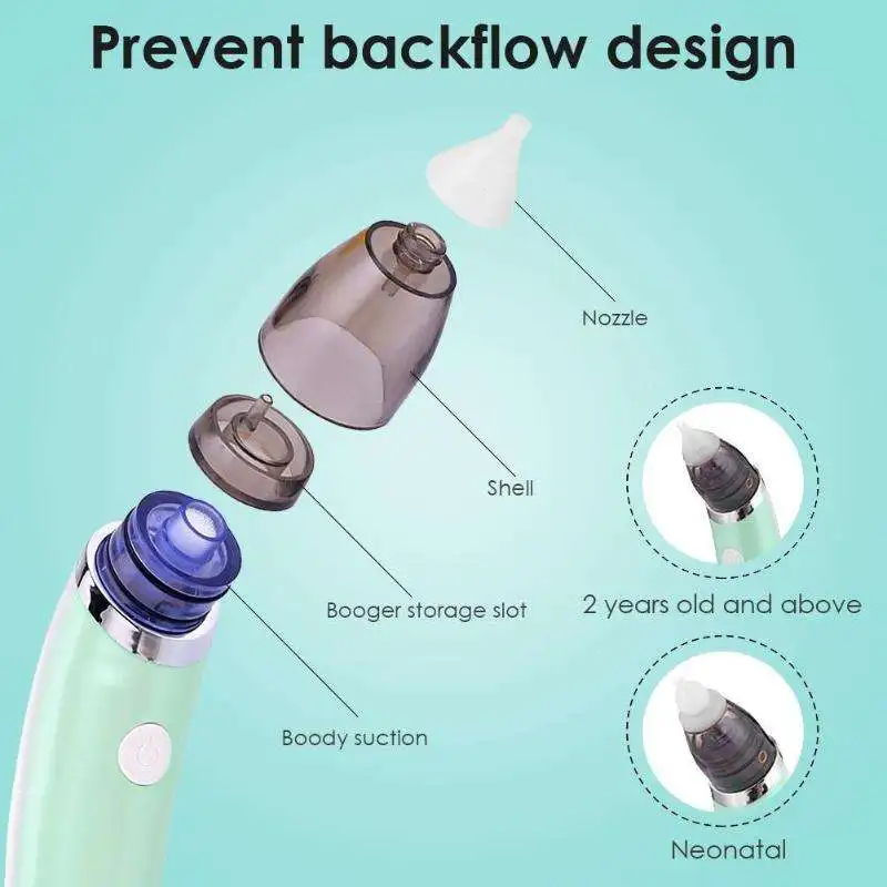 Factory Wholesa Kids Toddlers Electric Safe Newborns Baby Nasal Nose Vacuum Cleaner electronic nasal aspirator