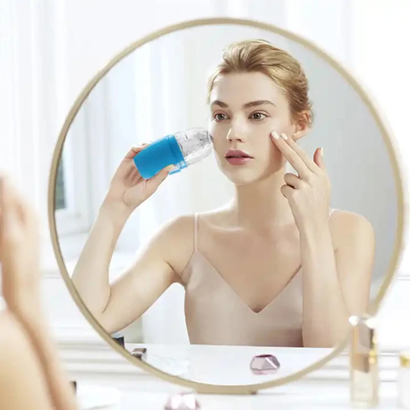 Silicone Face Ice Glow Cube Facial Contouring Ice Mold Roller For Face Roller Massager