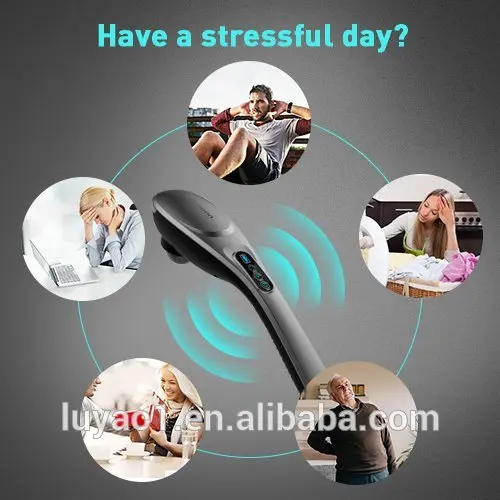 Luyao 651A shoulder beat electric handheld massagers portable massager stick strong tapping massage hammer cordless with heat