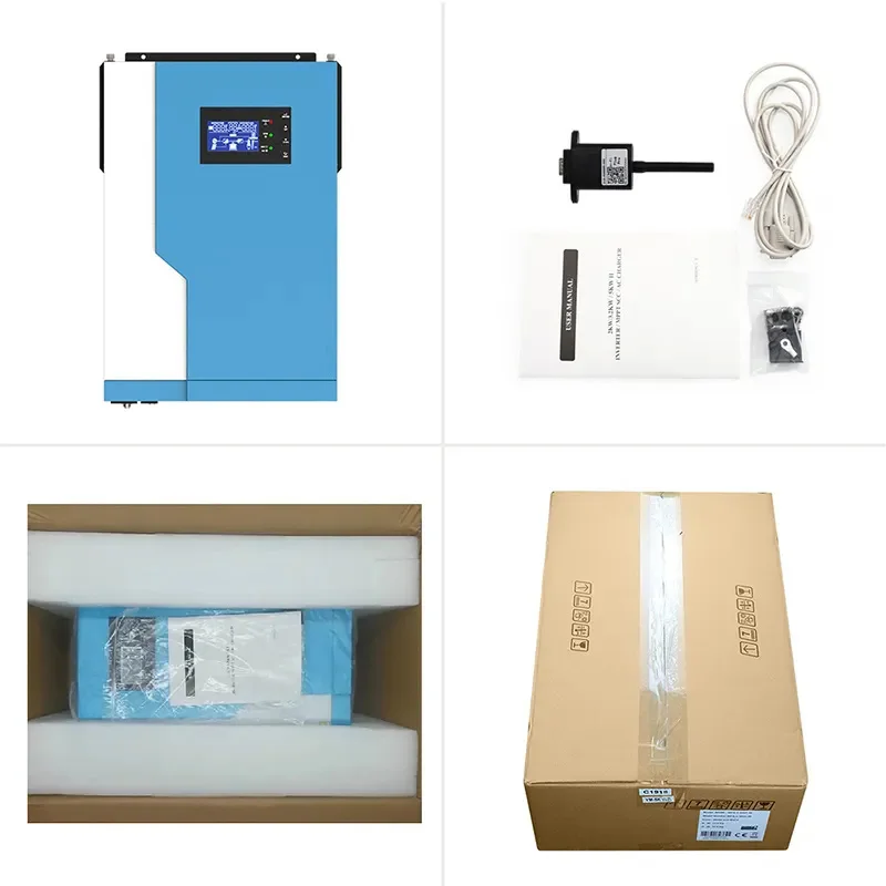 Однофазный 48 В 3 кВт 5 10 15 Гибридный Инвертор чистой синусоидальной волны солнечной энергии с контроллером заряда Mppt