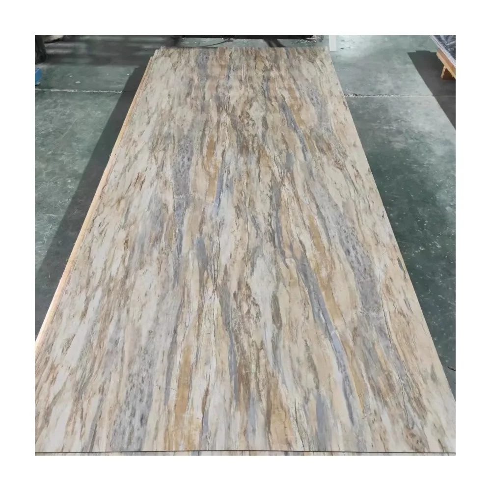 1220x2440x3mm Interior Shower Wall Panels Bathroom Waterproof PVC Marble Sheets For Wall Decoration