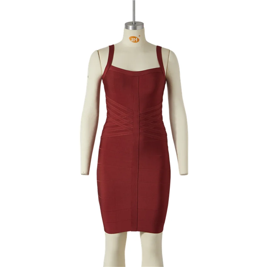 China Factory High Quality Promotional Women Sling Deep Clothes Bodycon Party Dresses