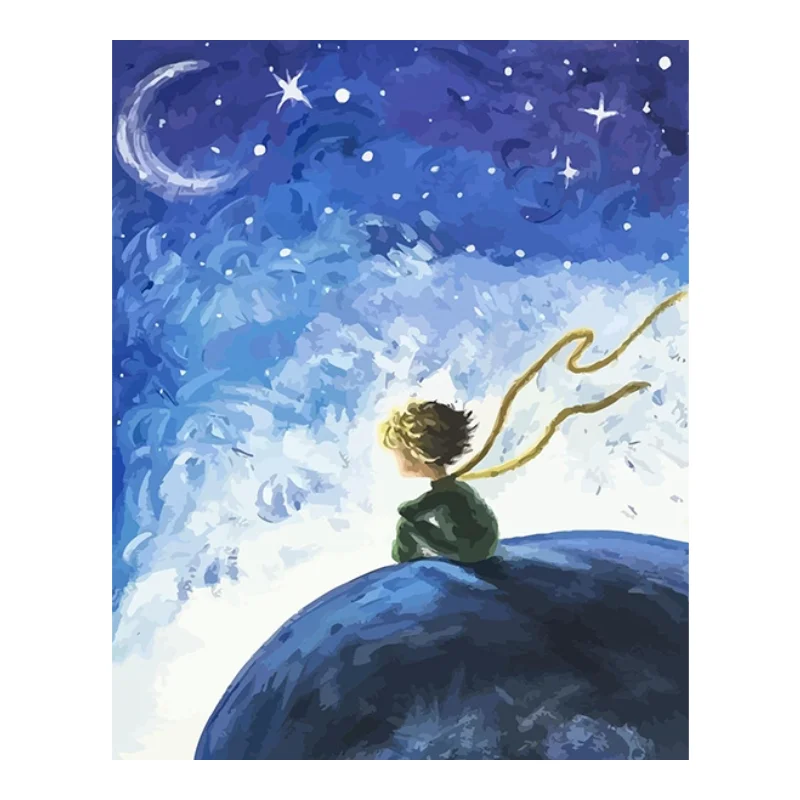 Japan style anime Wall Art Diy Painting By Numbers Cartoon Hand Painted Canvas acrylic paint set For Kids Room Home Decor