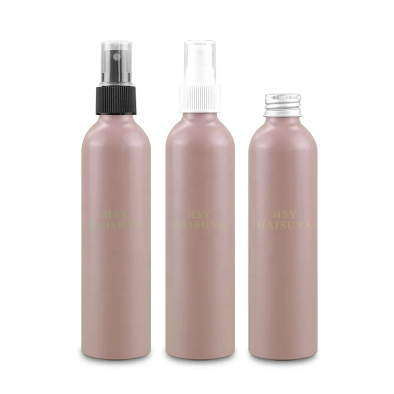 High Quality Reusable 100ml120ml 150ml 200ml 250ml Pink Perfume Aluminium cleaning spray bottles with fine mist pump sprayer cap