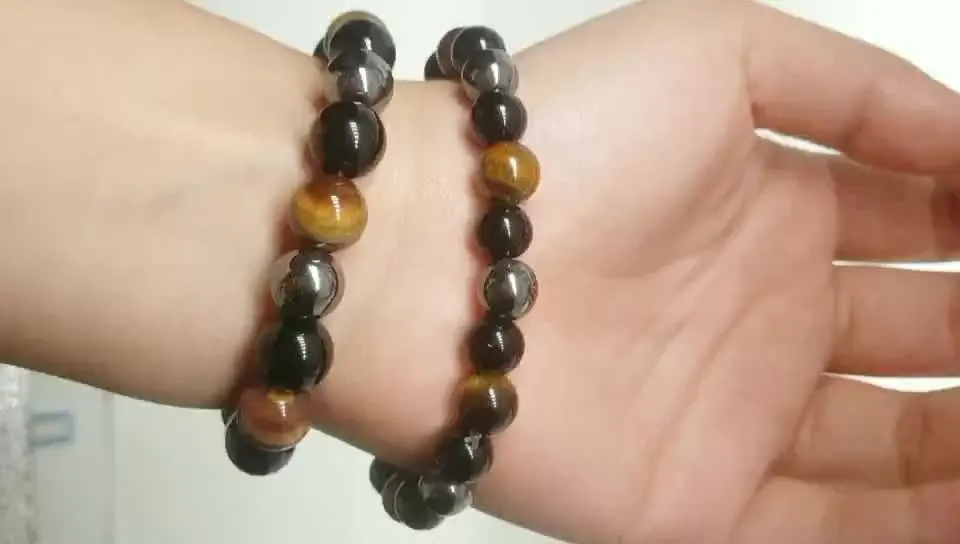 Yellow Tiger eye 8mm 10mm natural stone gemstone balance power keep energy focus on bracelet